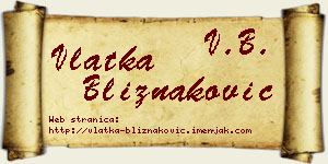 Vlatka Bliznaković vizit kartica